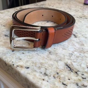 Barely used Cole haan perforated belt (british tan)